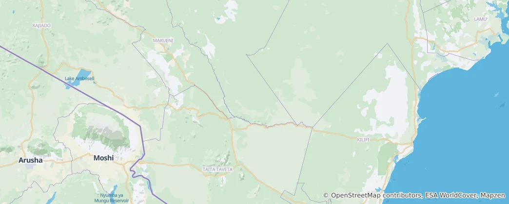 Mappa di Parco nazionale di Tsavo East