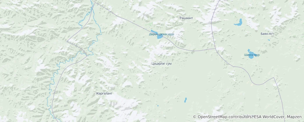 Map of Tsetserleg