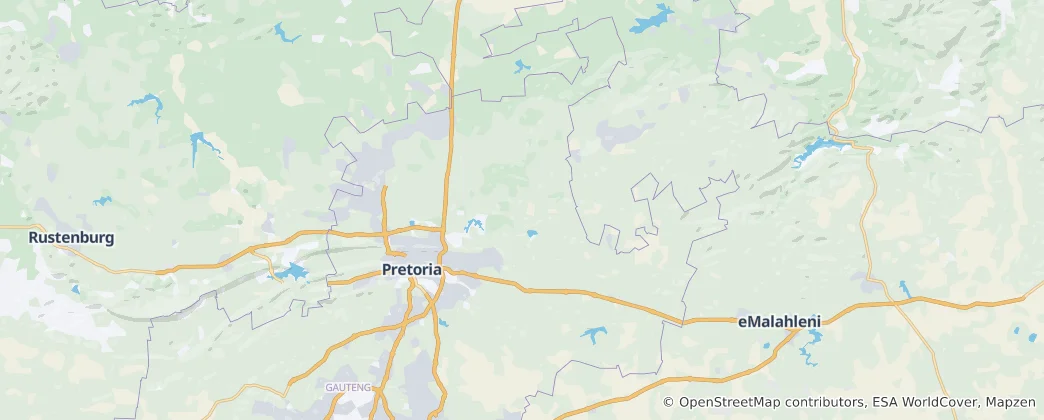 Mapa De Tshwane