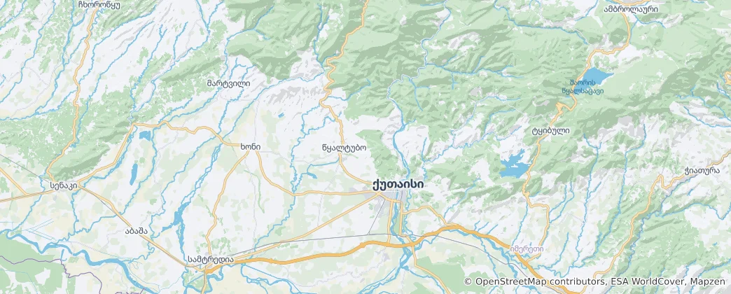 Mapa de Tskaltubo