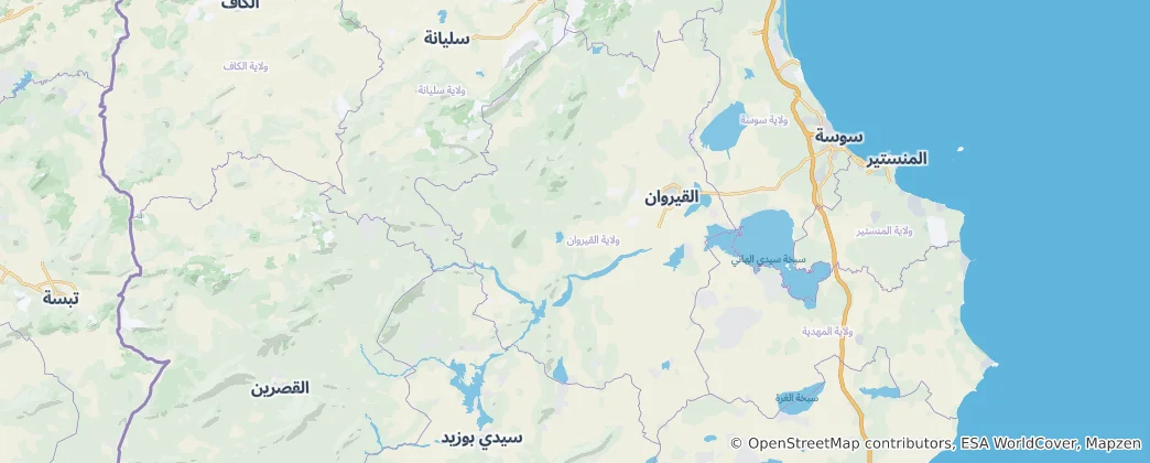 Karte von Gouvernorat Kairouan