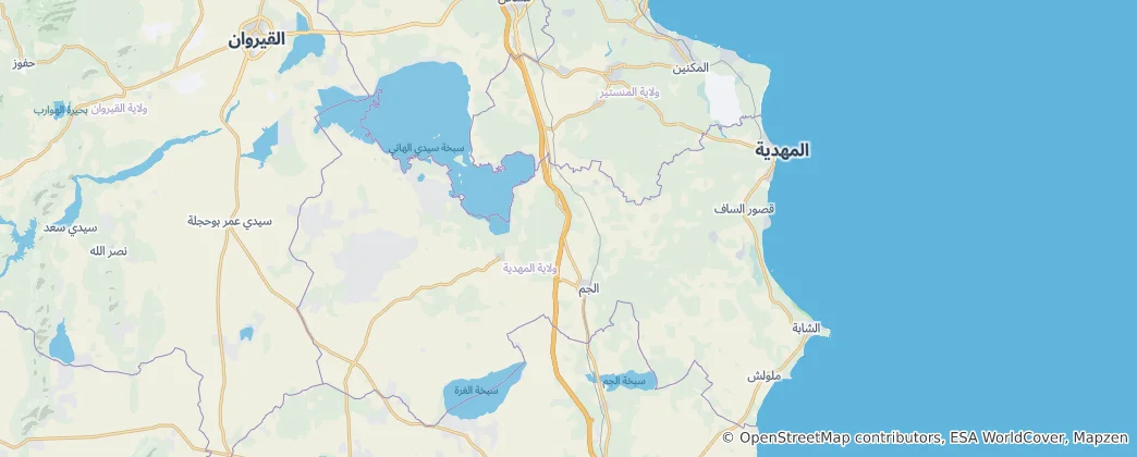 Mapa Mahdia Governorate