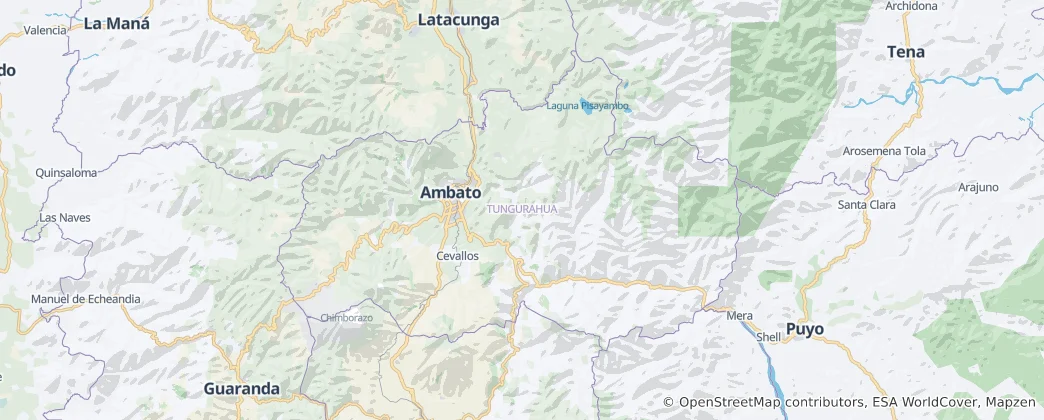 Mapa Tungurahua Province