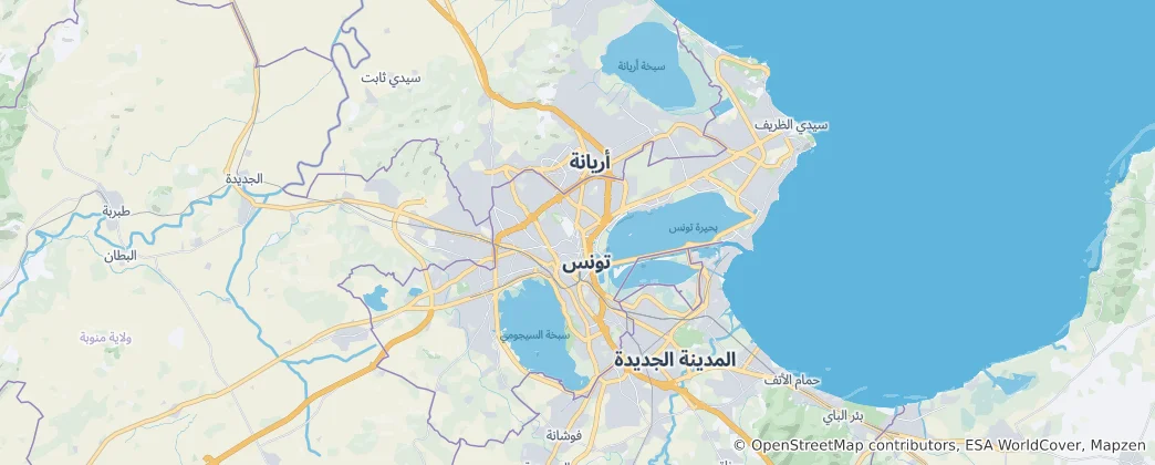Map of Tunis Governorate