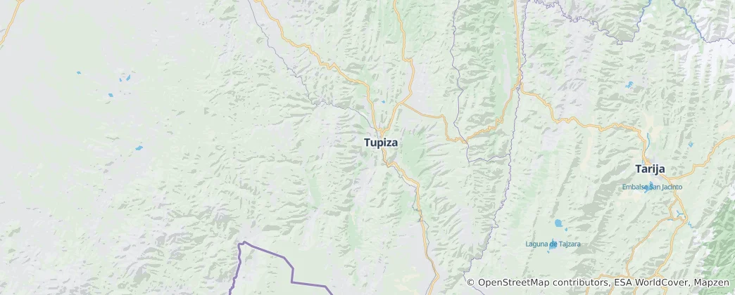 Karte von Municipio Tupiza