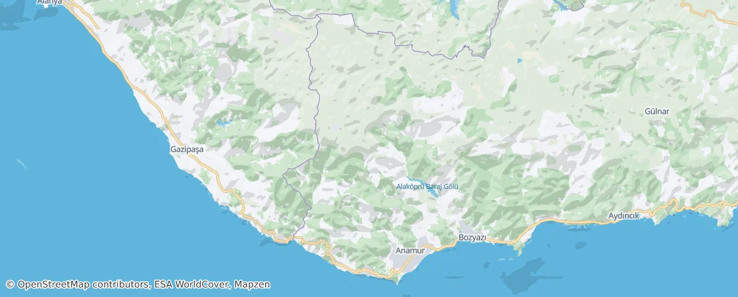 Anamur district — Mapa