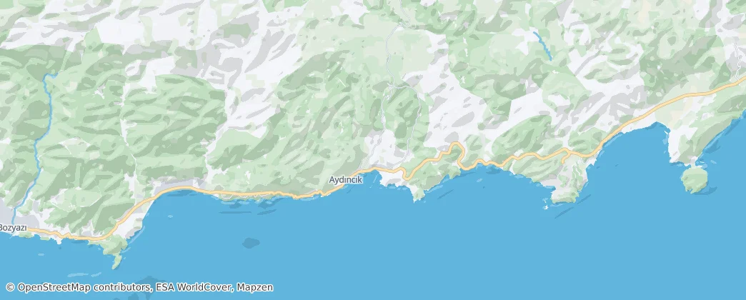 Aydıncık district (Mersin) — Map