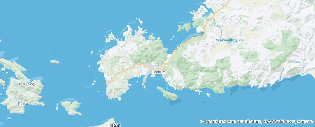 Mapa Bodrum district