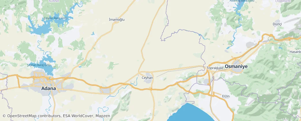 Ceyhan district — Mapa