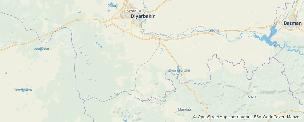 Mapa Çınar district