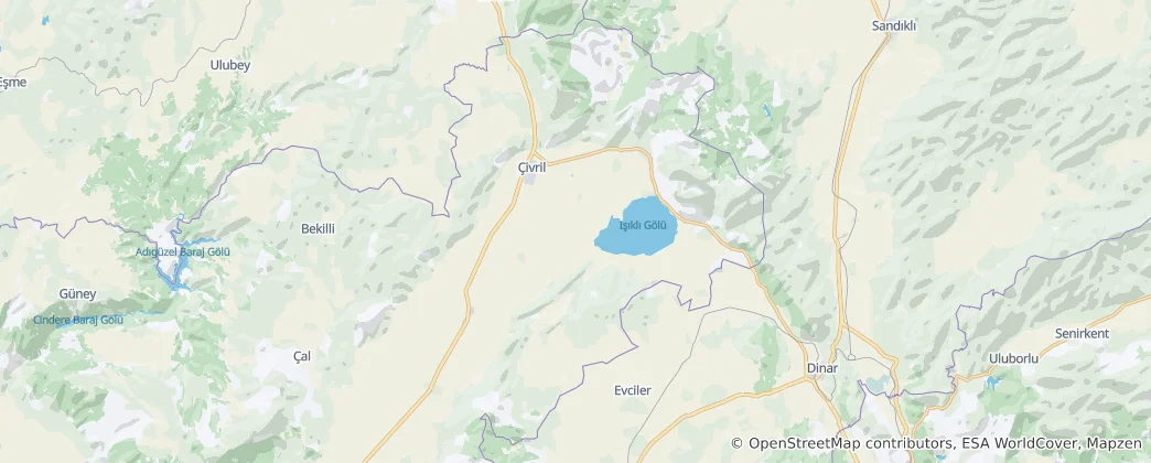 Mapa Çivril district
