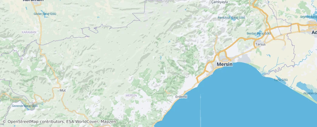 Erdemli district — mapa