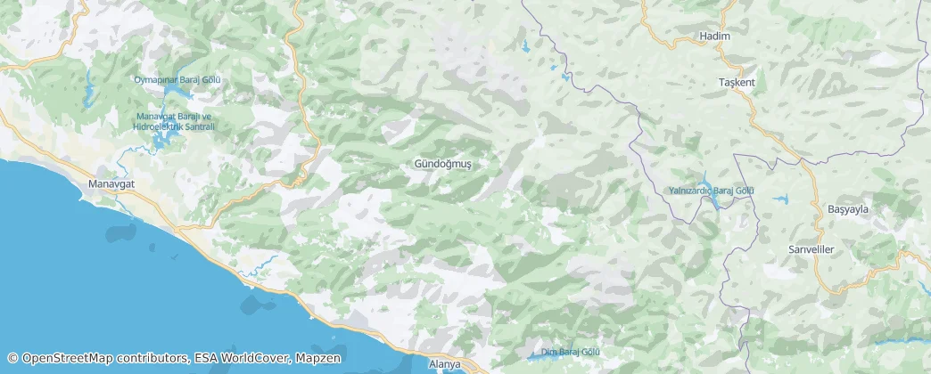 Gündoğmuş district — 지도