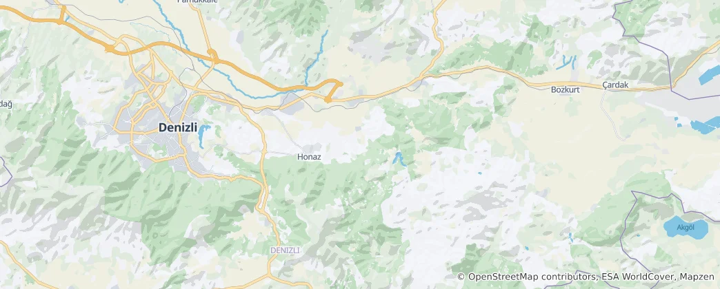Mapa Honaz district