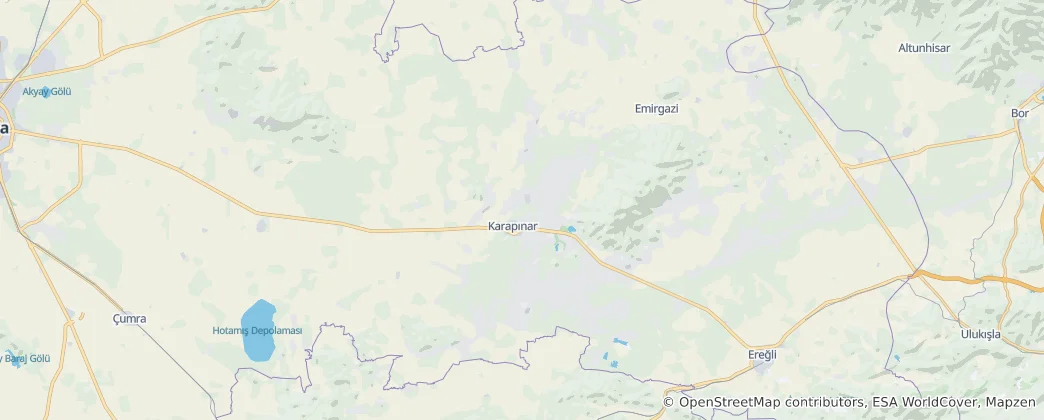 Mapa Karapınar district