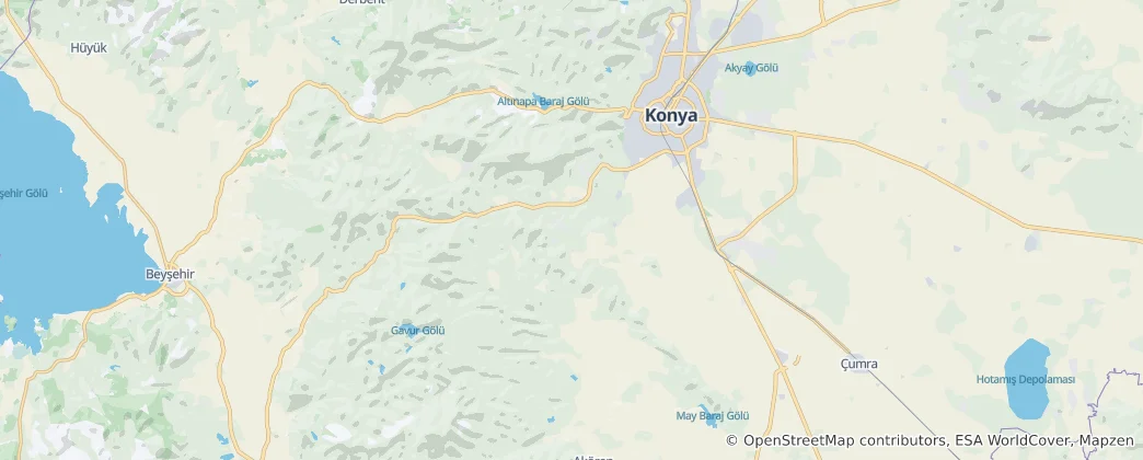 Mapa Meram district