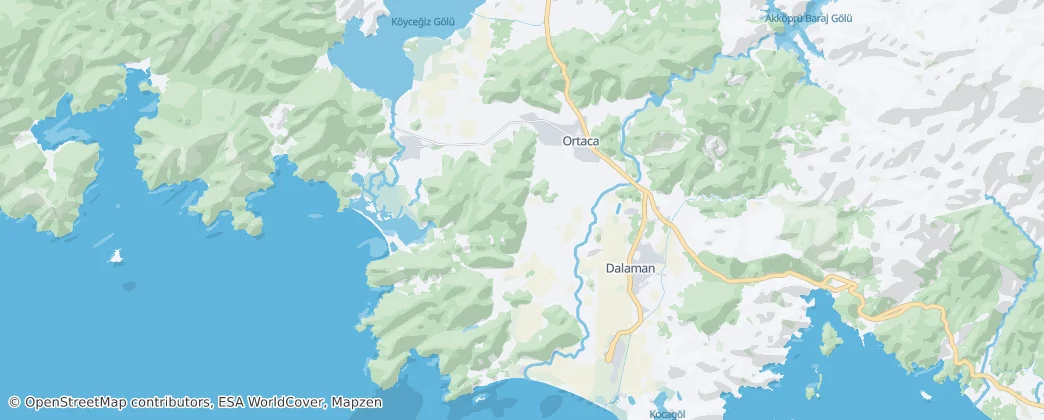 Ortaca district — 지도