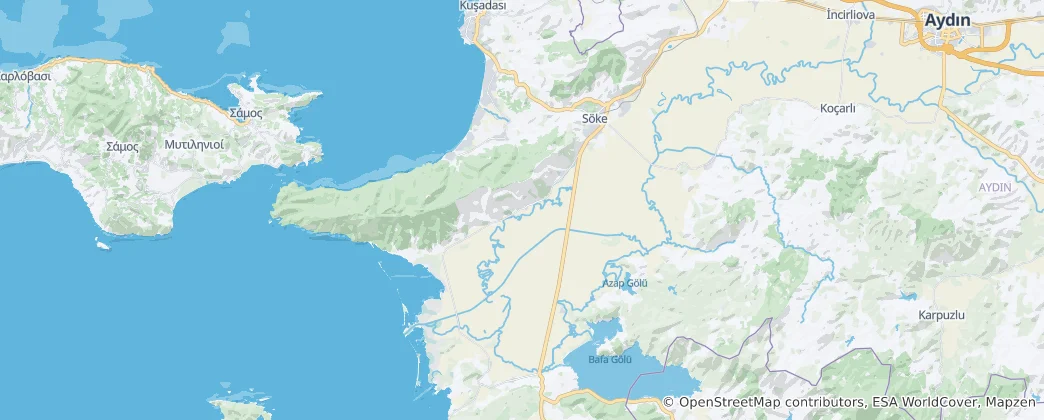 Map of Söke district