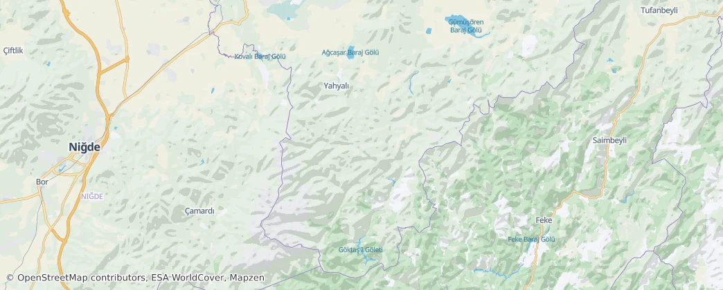 Yahyalı — Carte