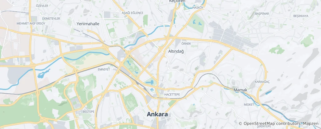 Mapa Altındağ district