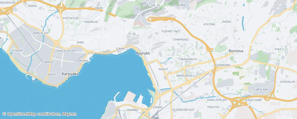 Bayraklı district — Map