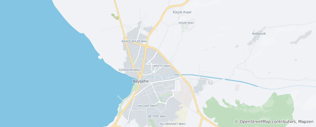 Mappa di Beyşehir