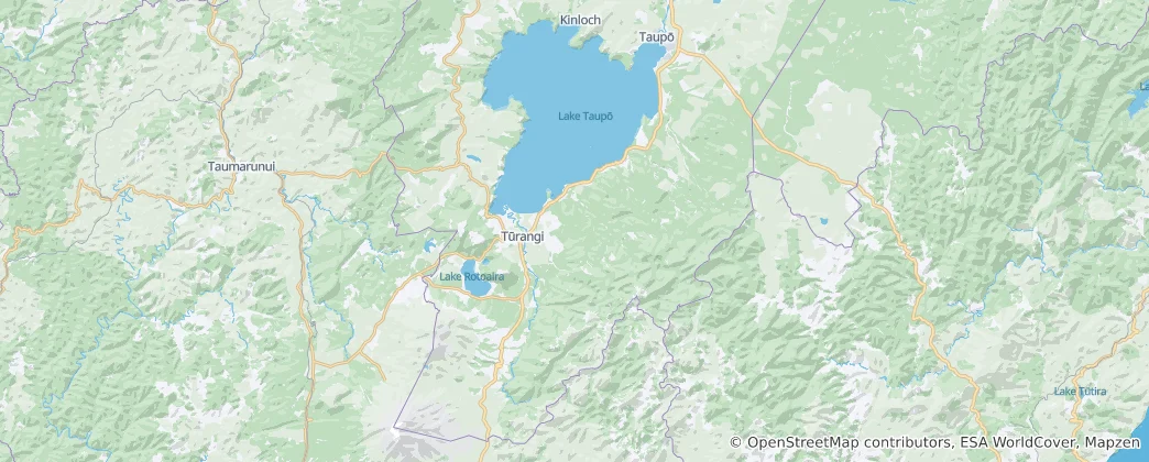 Mappa di Turangi-Tongariro Ward