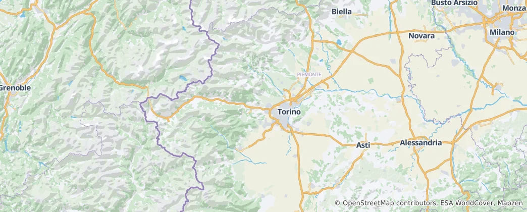 Map of Turin