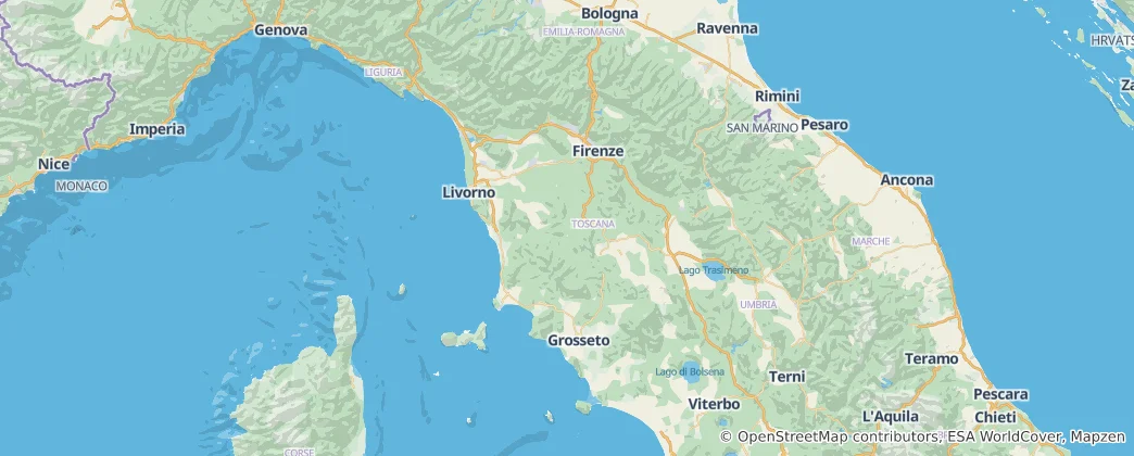Map of Tuscany