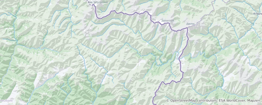 Map of Tusheti National Park