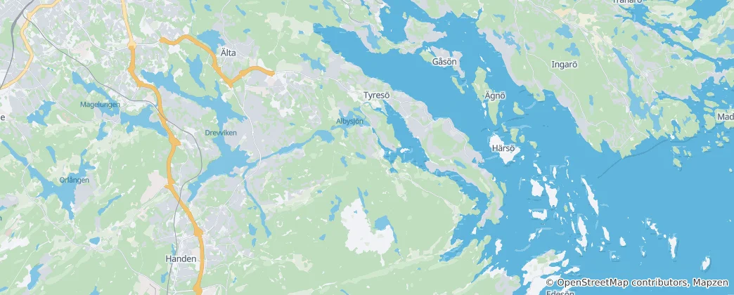 Map of Tyresö
