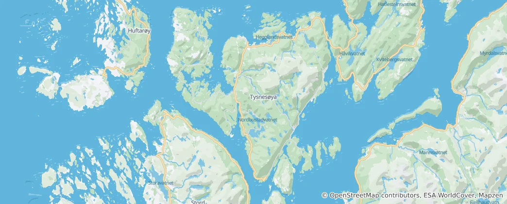 Map of Tysnes