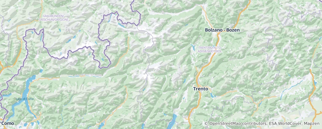 Südliche Rätische Alpen (SOIUSA) Haritası