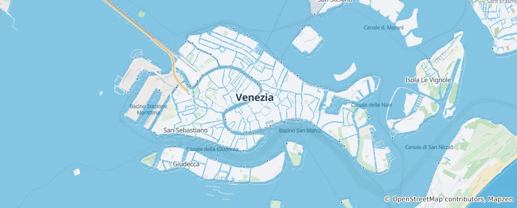 Karte von Venedig und seine Lagune