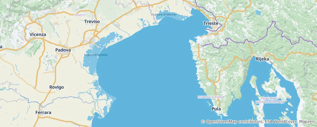 Mapa de Golfo de Veneza