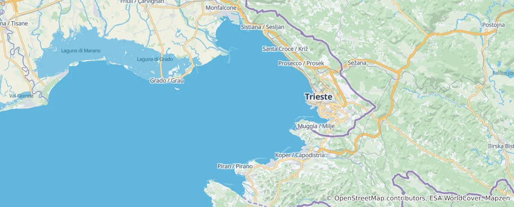 Mapa Gulf of Trieste