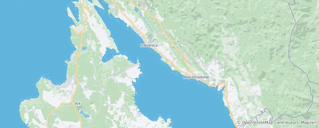 Mapa de Vinodol Channel