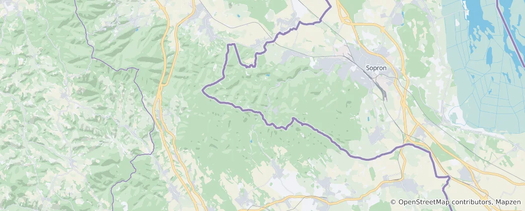 Mappa di Sopron Mountains