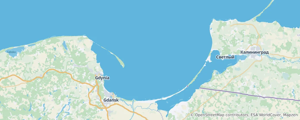 Mapa Gdanská zátoka