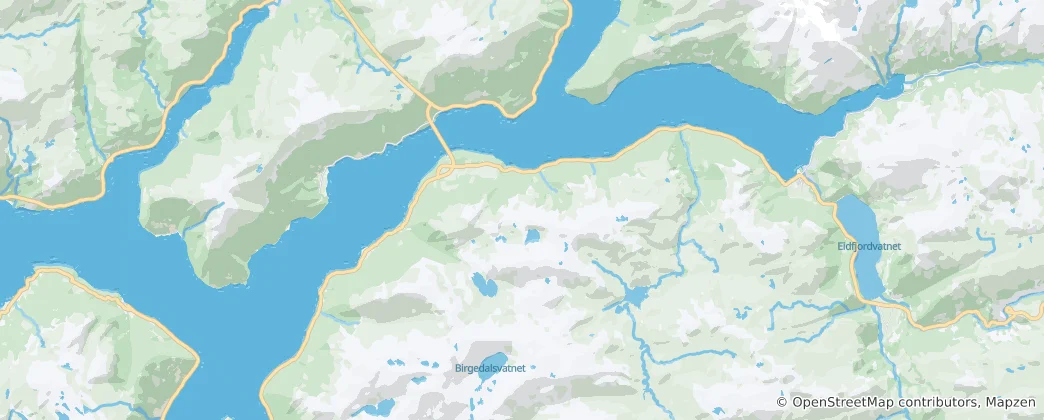Karte von Eidfjorden