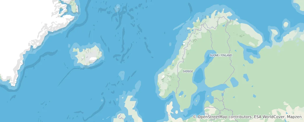 Mapa Nordic countries