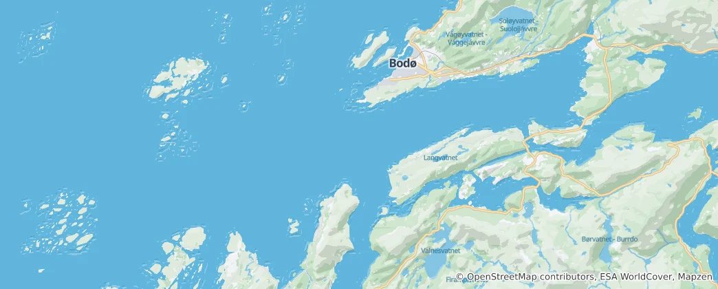 Mappa di Saltfjorden - Sáltovuodna