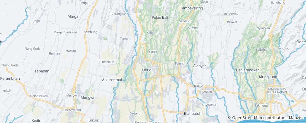 Map of Ubud