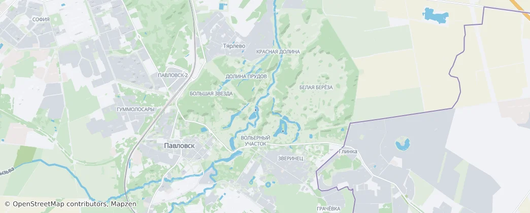 Map of исторический центр Павловска