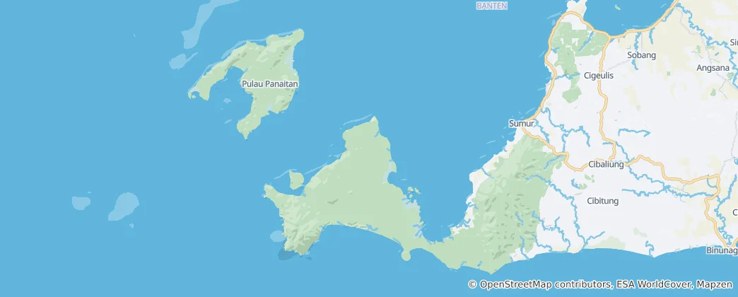 Map of Ujung Kulon National Park
