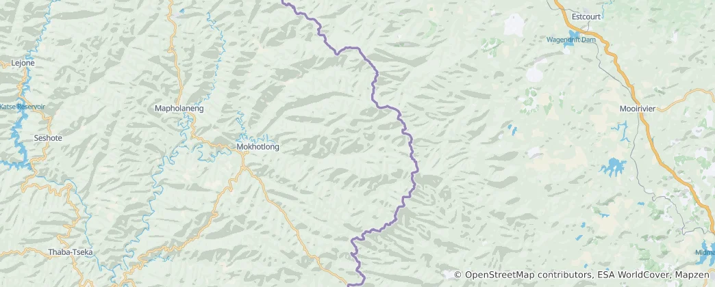 Mapa Národní park uKhahlamba-Drakensberg