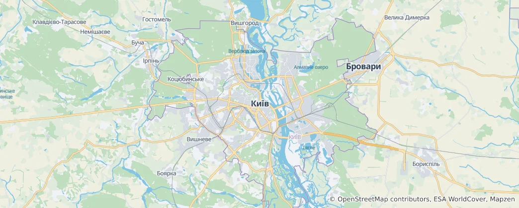 Mapa Kyjev