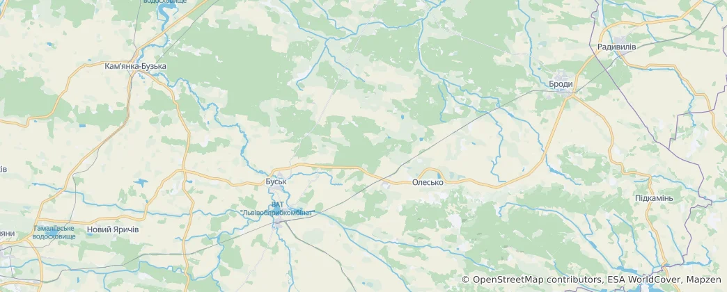 Map of Busk Raion