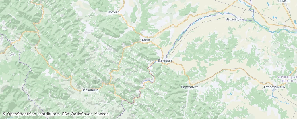 Kosiv Raion — Map