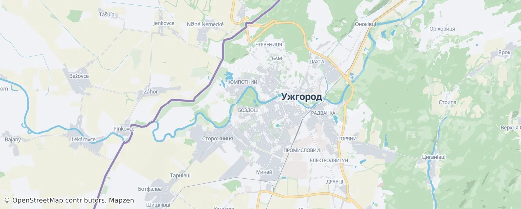 Uzhhorodska — Mappa